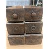 Image 2 : set of 6 vintage drawers, from sewing desk, outside dimensions 15"x5"x3.5"