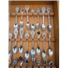 Image 3 : spoon collection, over 50 spoons in display case