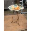 Image 2 : Tin bird bath, water can lawn ornament, brass bells