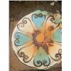 Image 4 : Tin bird bath, water can lawn ornament, brass bells