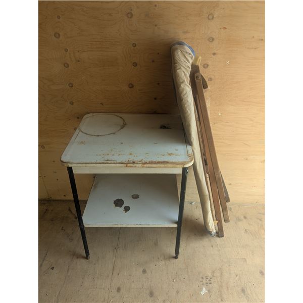 vintage folding iron board and clothes folding table(24"x20"x30.5")