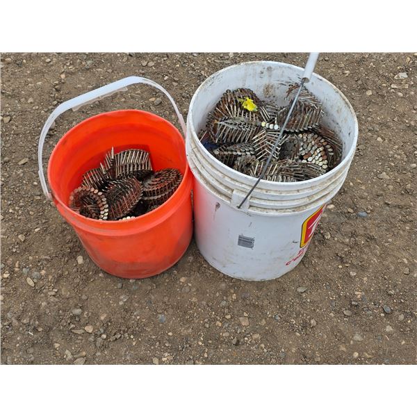 2 buckets of coil nails