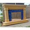 Image 2 : Large corner solid birch and birch 3/4 inch veneers fireplace surround & mantel. Never used, over $1