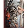 Image 4 : Vintage Red Tool box w/ Misc. Tools/Hardware (nails, Wrench, and etc.)