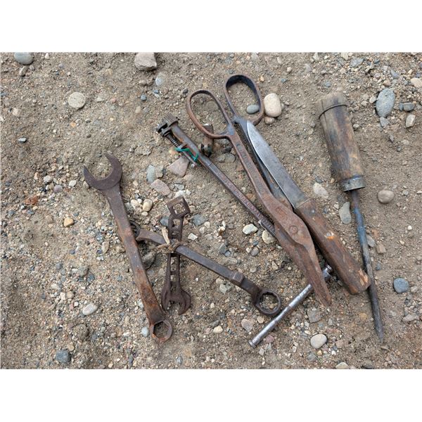 Lot of Antique made in Canada Tools (Wrenches, Scissors, and etc.)