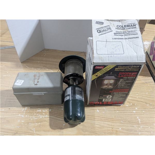 2 coleman propane lanterns with extra mantles