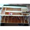 Image 2 : tackle box with tackle (hooks, filet knife, bobbers, etc.) and set of flippers