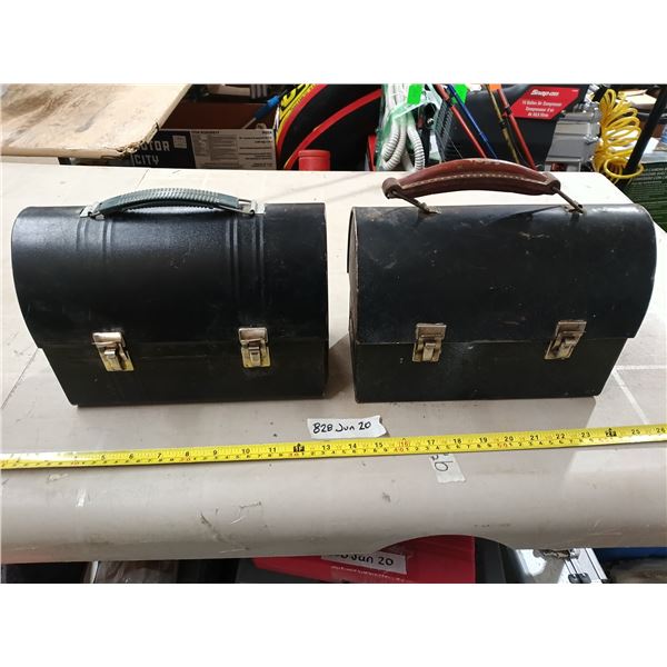 2 vintage tin lunch boxes