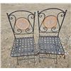 Image 2 : Metal Outdoor Dining Set.  24" Diameter Table, (2) Folding Chairs