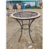 Image 4 : Metal Outdoor Dining Set.  24" Diameter Table, (2) Folding Chairs