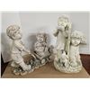 Image 1 : (2) Children Playing Garden Statue/Décor Items