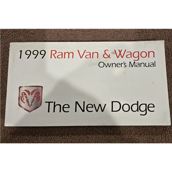 50 - 1999 Dodge Ram & Wagon owners manual.