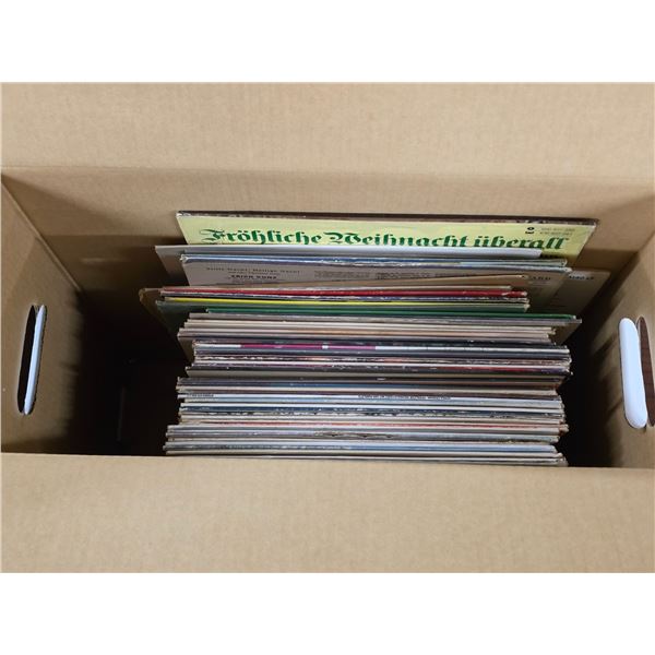Box of german vinyl records