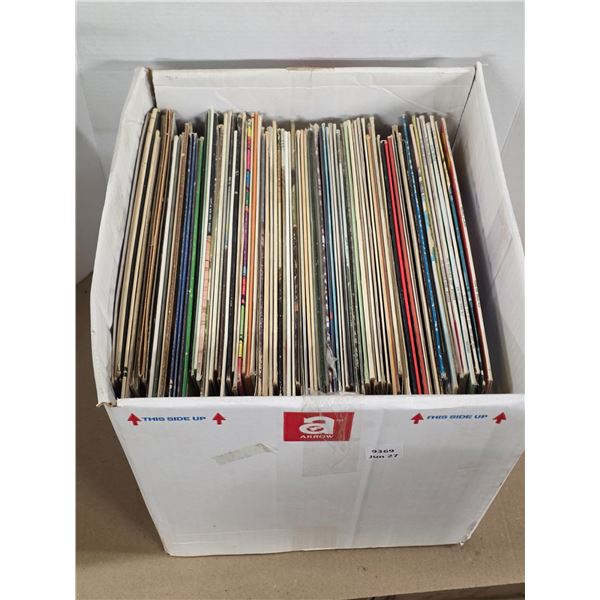 Box of german vinyl records