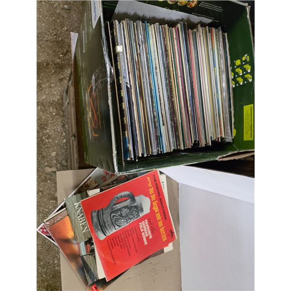 Box of german vinyl records