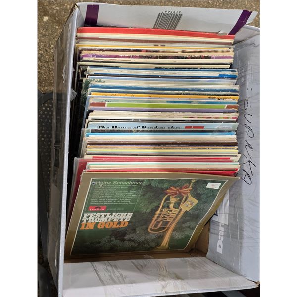 Box of german vinyl records