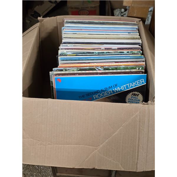 Box of vinyl records- country / western