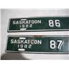 Image 2 : (2) 1982 Saskatoon License Plates