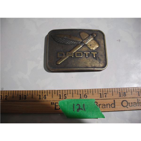 Drott Tomahawk Brass Belt Buckle