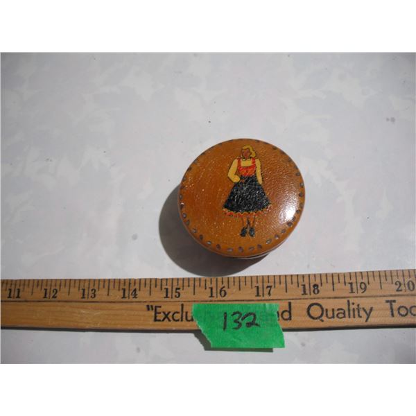 Vintage Hand Painted Wooden Trinket Box