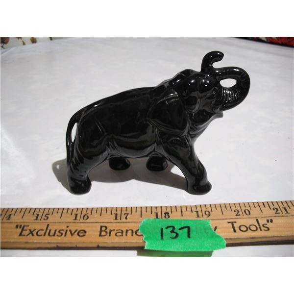 Vintage Sylvac Ceramic Elephant Ornament, 5” Long