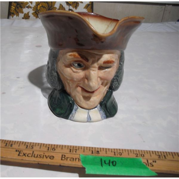 Vintage Royal Daulton Vicar of Bray Toby Mug, 6.75” Tall **Repaired**