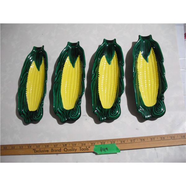(4) Ceramic Corn Dishes