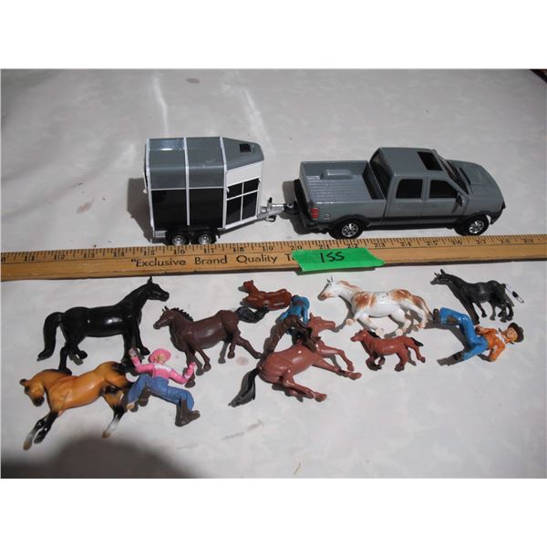 Ertl Toy Truck & Trailer, Toy Horses and Riders