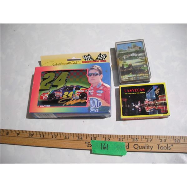 Jeff Gordon Collector Tin w/ Playing Cards + (2) Additional Decks of Cards