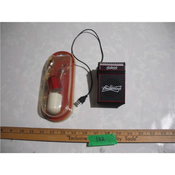 ARoc Ear Buds (Sealed), Budweiser Small Speaker