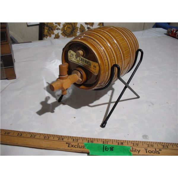 Vintage 1968 McCormick Whiskey Decanter on Stand