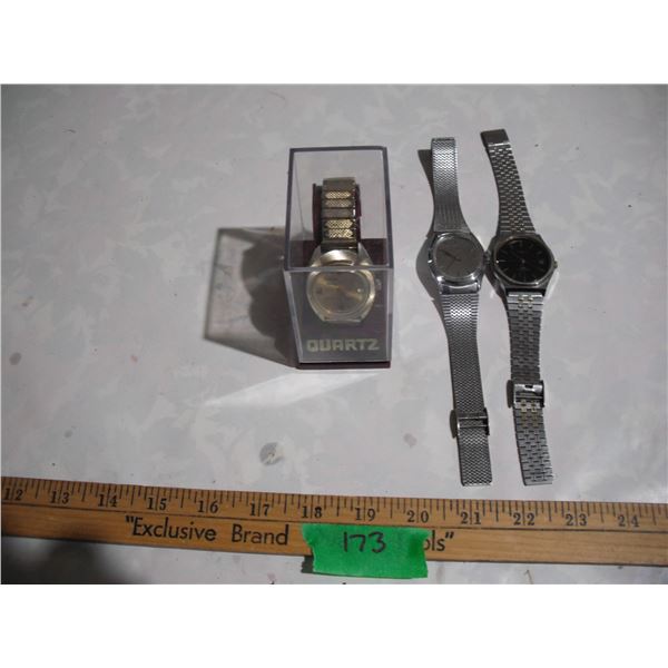 (3) Men’s Watches, Two are Timex