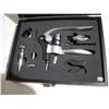 Image 2 : Wine Opener/Bar Set in Black Box Case