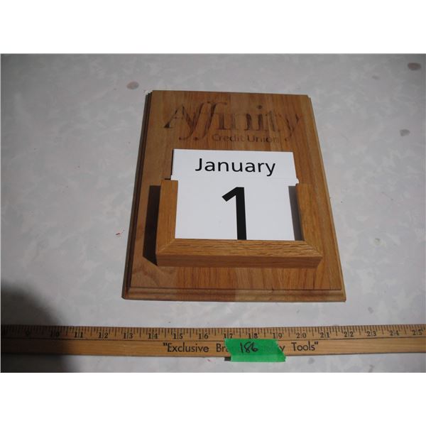 Affinity Credit Union Wooden Wall Calendar (Complete)