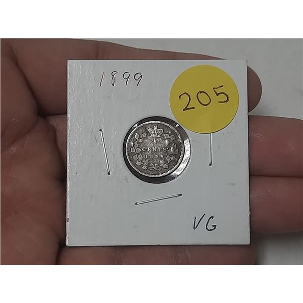 1899 Canada Silver 5 Cents