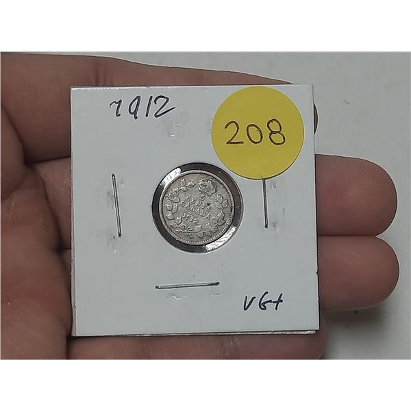 1912 Canada Silver 5 Cents