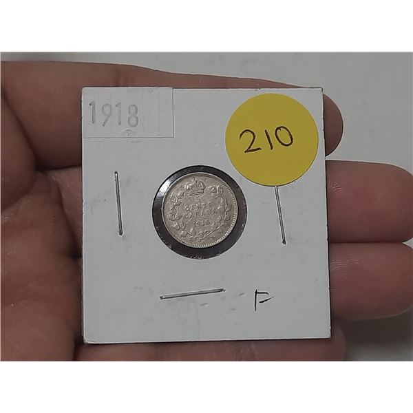 1918 Canada Silver 5 Cents