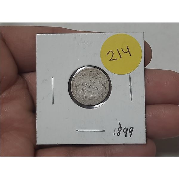 1899 Canada Silver 10 Cents