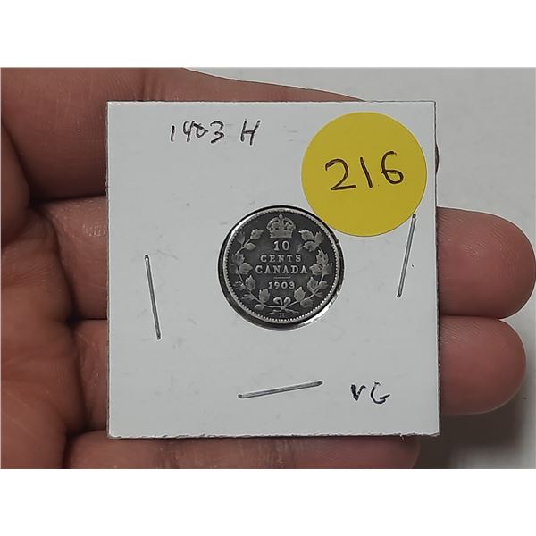 1903-H Canada Silver 10 Cents