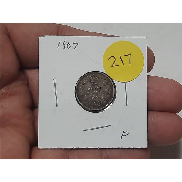 1907 Canada Silver 10 Cents