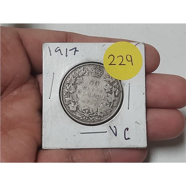 1917 Canada Silver 50 Cents.