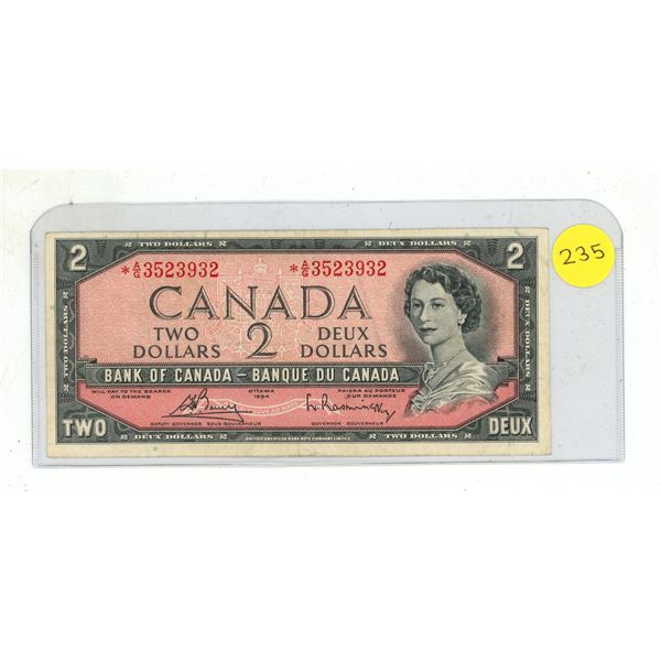 1954 Bank of Canada Two Dollar.