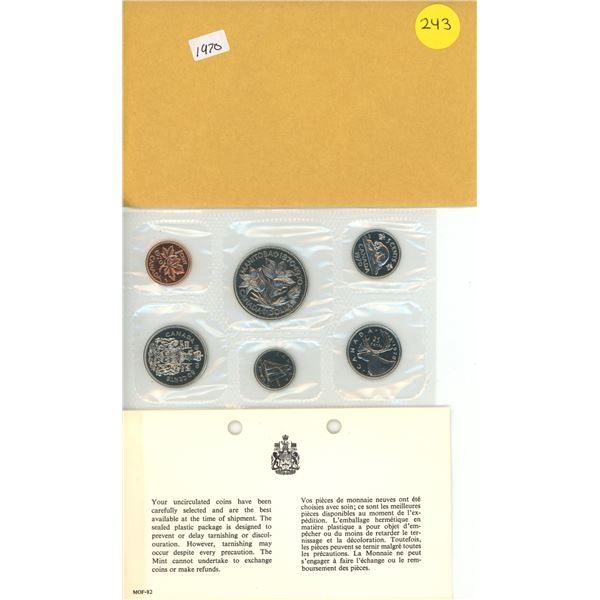 1970 Canada Proof Like Uncirculated Coin Set.