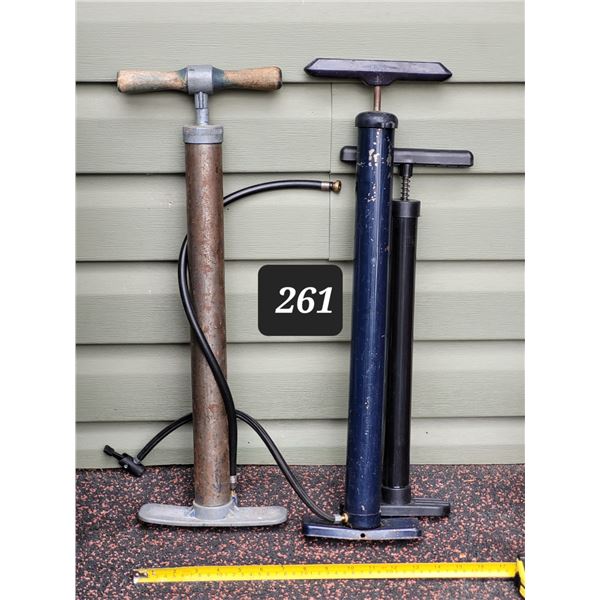 Vintage tire pumps.