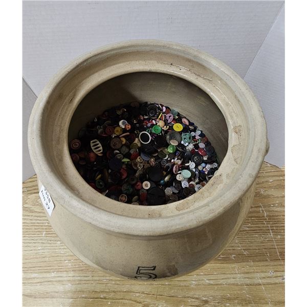 Huge Crock Full of Buttons (Heavy)