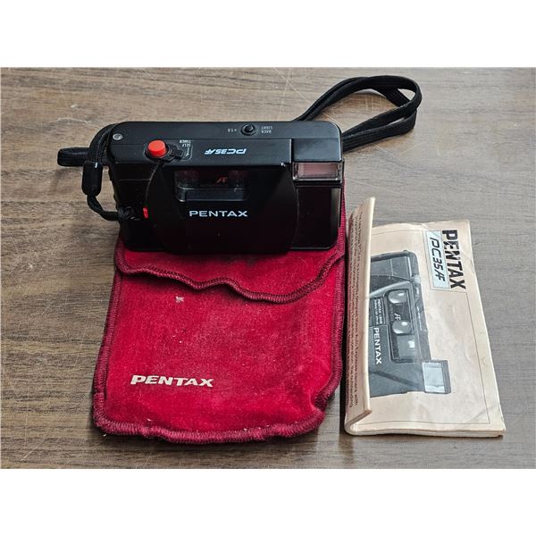 Vintage Pentax PC35AF Camera w/ Case and Manual