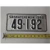 Image 1 : 1948 Saskatchewan Licence Plate.