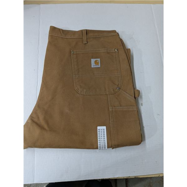 Carhartt pants, tan, used, size 42x32