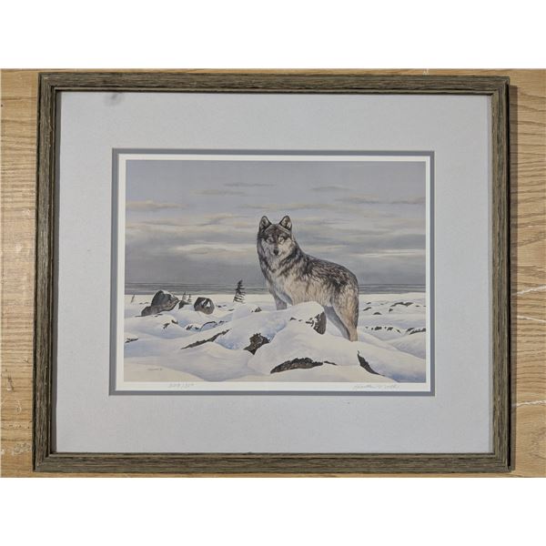 wolf painting Limited Print, 268/350, certificate of authenticity