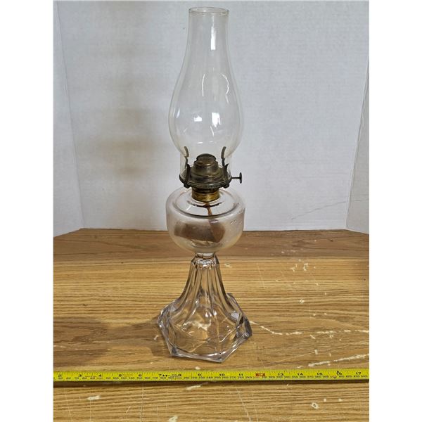 Oil lamp with chimney- 18"H